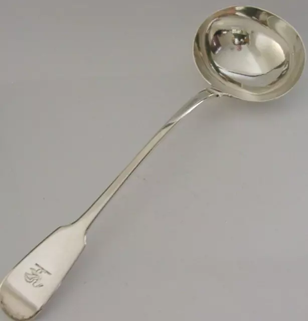 216g CARY CREST WILLIAM IV STERLING SILVER SERVING SOUP STEW LADLE 1837 ANTIQUE