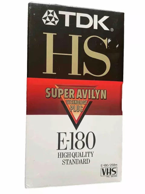 TDK HS Super Avilyn E-180 Blank Video VHS Tape Brand New Sealed High Quality