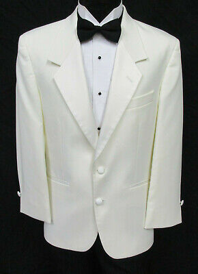 Boys Ivory Tuxedo Jacket with Satin Notch Lapels Formal Wedding Ring Bearer Prom