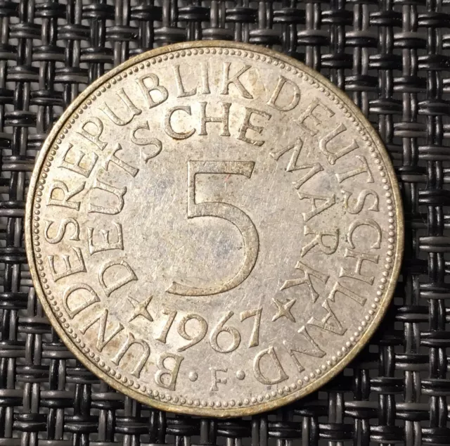 Deutschland BRD Silberadler 5 DM 1967 F Silber Originalbilder