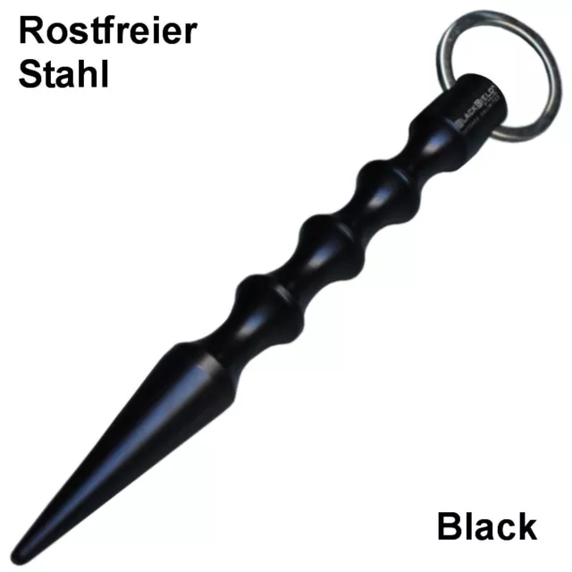 BlackField Kubotan Palmstick kurzer Stab mit Schlüsselring 3 Ausführungen 14 cm