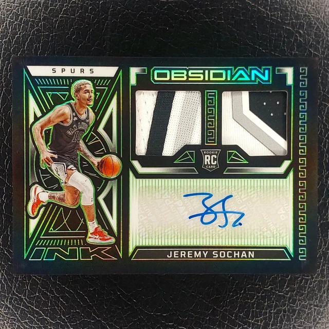 JEREMY SOCHAN /25 Rookie Jersey Electric Etch GREEN Ink RPA