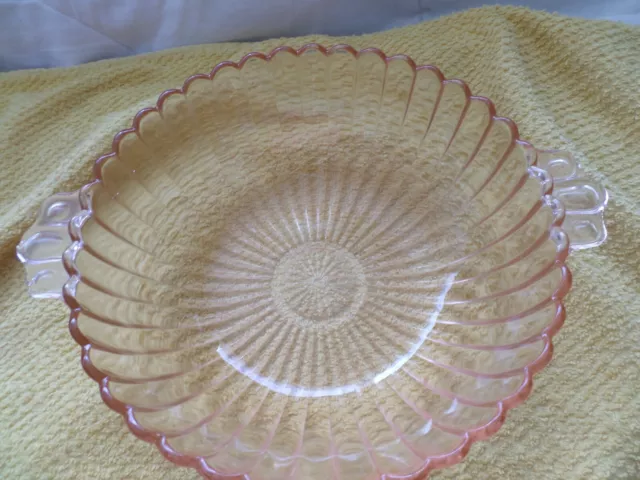 Pink Depression Glass 8" Serving Bowl Old Cafe Anchor Hocking 1930's