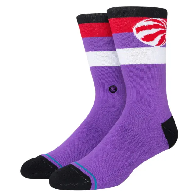Toronto Raptors Stance NBA Team Stripe Crew Socks - Purple