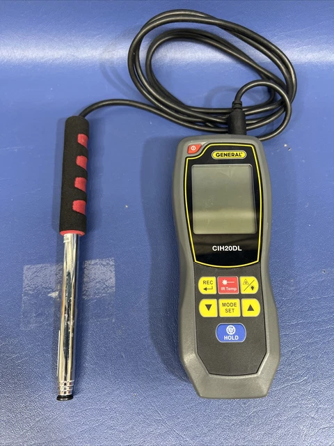 General Tools Data Logging Hot Wire Anemometer with 8:1 Thermometer CIH20DL