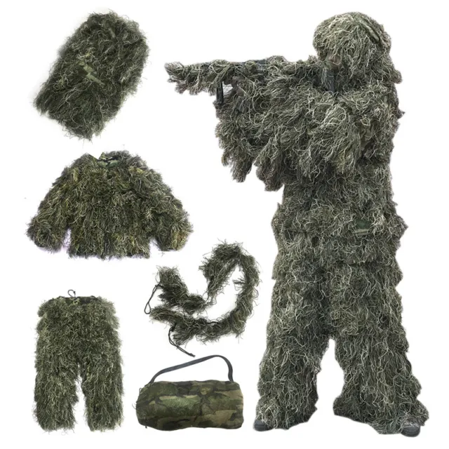 MILITARY TRAINING SNIPER Hunting Camouflage Ghillie Suit 3D Camo ...