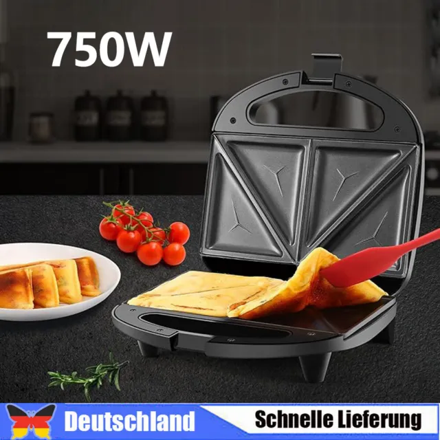 Sandwichmaker antihaftbeschichtung 4er Sandwichtoaster schwarz Kontaktgrill