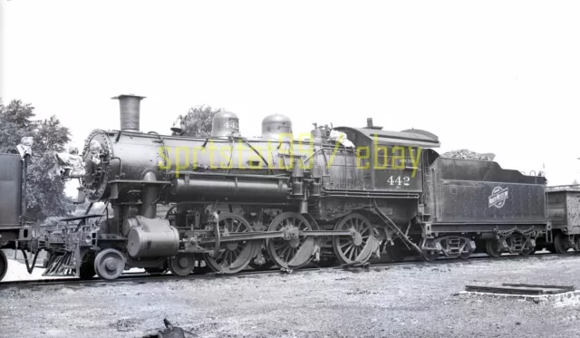 CNW Chicago North Western 4-6-0 Locomotive #442 - Vintage Railroad Negative