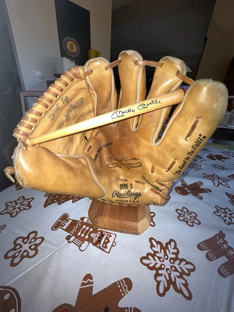 Gant De Baseball Rawlings Mickey Mantles MM5 Pour Gaucher - Vintage Années 50 - Occasion En état Fonctionnel
