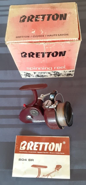 Ancien Carton Publicitaire BRETTON pour Les Moulinets De Pêche