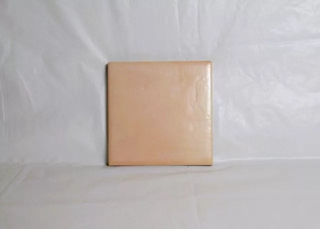 Florida ceramic wall tile candlelyght beige glazed 4x4 inches vintage 1970