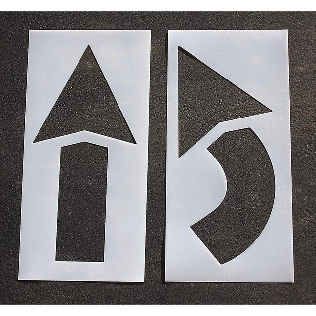 RAE STL-108-4042 Pavement Stencil,42 in,Arrow Kit,1/8