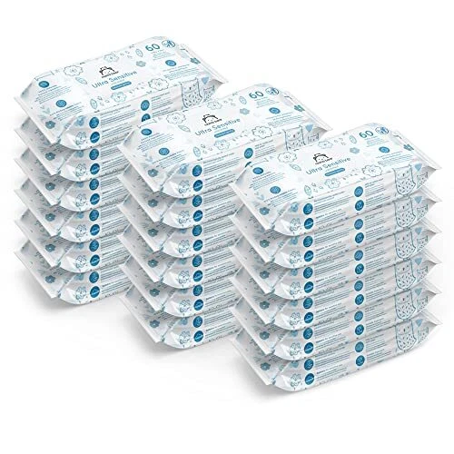 Amazon-Marke: Mama Bear Ultra Sensitive Baby Feuchttücher - 18er Packung (1080