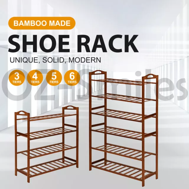 Bamboo Shoe Rack Cabinet Storage Organizer Wooden Shelf Stand Shelves