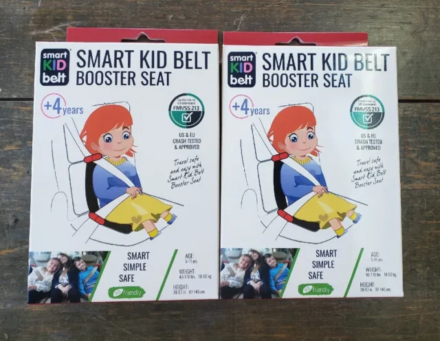 LOT OF 2 SMART KID BELT BOOSTER SEAT Weight: 40-110lbs Age: 5-11 Height: 38-57"