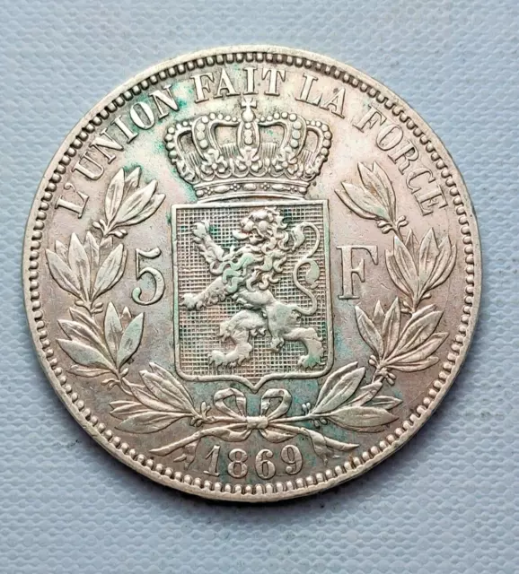 Belgique - 5 francs 1869 - Leopold II - TTB