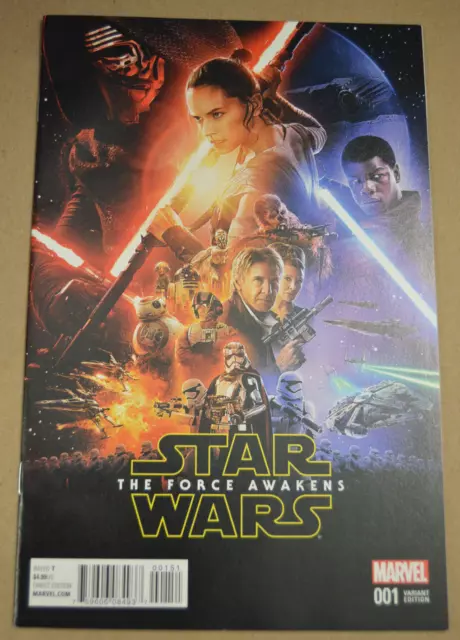 Star Wars The Force Awakens #1 Movie Photo Poster Variant 1:15 1St Rey Raw