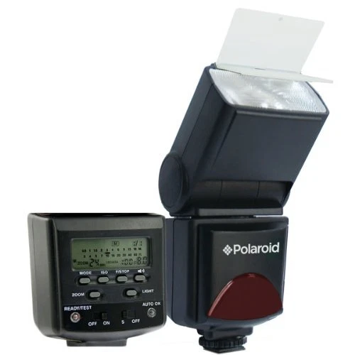 Polaroid PL-144AZ Power Zoom TTL AF Flash With LCD For Canon Digital SLR Cameras