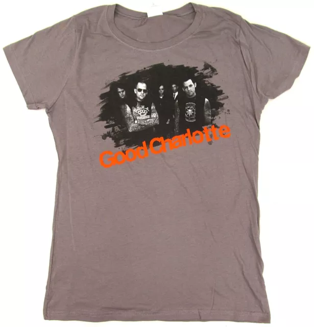 GOOD CHARLOTTE T-shirt Pop Punk Alt Rock Baby Doll Tee JUNIORS XL Gray New