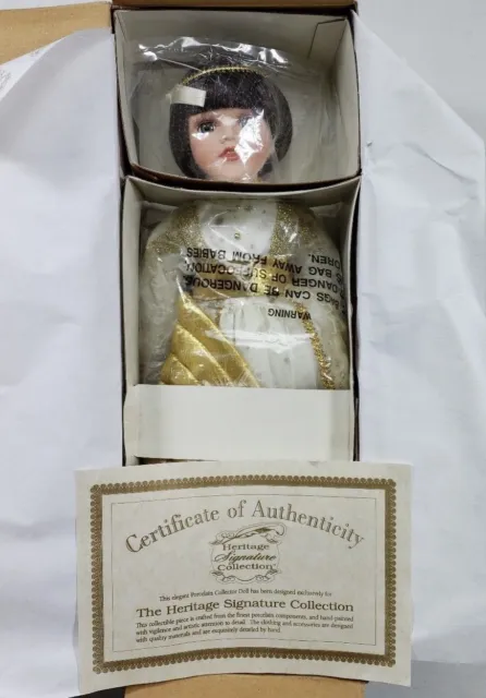 The Heritage Signature Collection 16" Porcelain Angel Doll + COA New