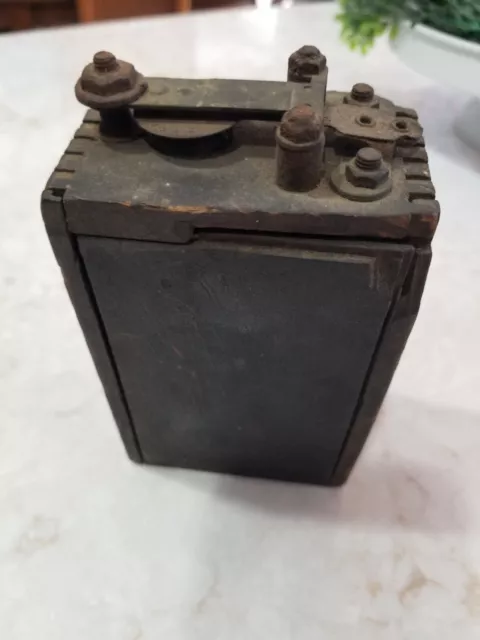 Antique Ford Model T or A Buzz Ignition Coil Battery Box Wood Box Automotive