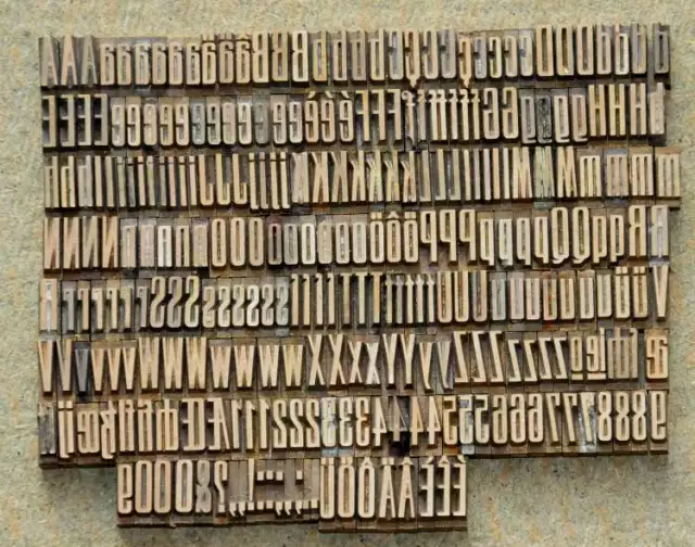 Prägeschrift 9,5 mm Messingschrift Buchbinder Messing Buchbinden Vergoldepresse
