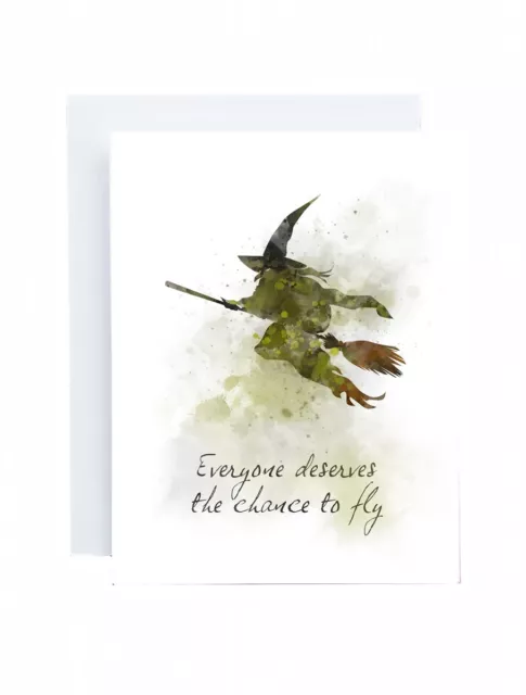 Wicked 5x7 Greeting Card, Witch, Musical, Broadway, Wicked Quote, Theatre, Gift