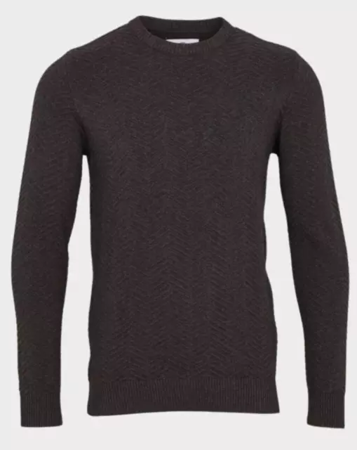 Kronstadt Carlo Cotton Knit Jumper Size XL Charcoal Grey RRP £70