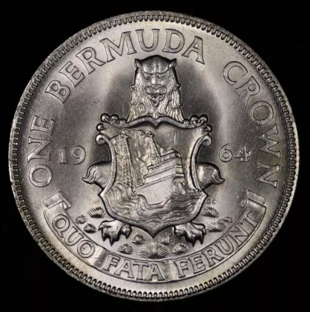 1964 Bermuda Silver Crown BU Uncirculated