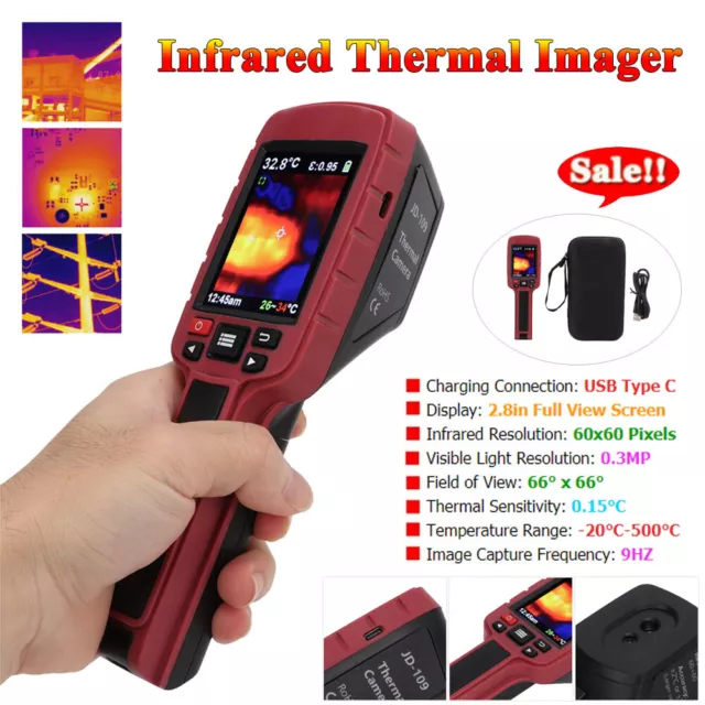 HD IR Infrared Thermal Imager Camera Handheld Thermal Imaging Camera Device 9HZ