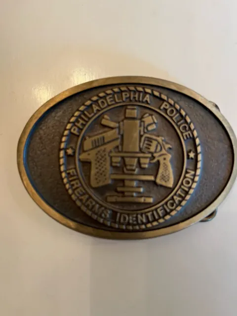 Belt buckle Philadelphia Police Firearms Identification