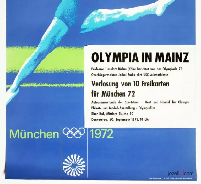 Olympia Poster München Gymnastik 1972 Otl Aicher Grafikdesign Groß A1 3