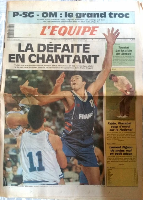 L'Équipe Du 27 Avril 1983 : Hinault Vuelta Et France/Yougoslavie – Édition Originale