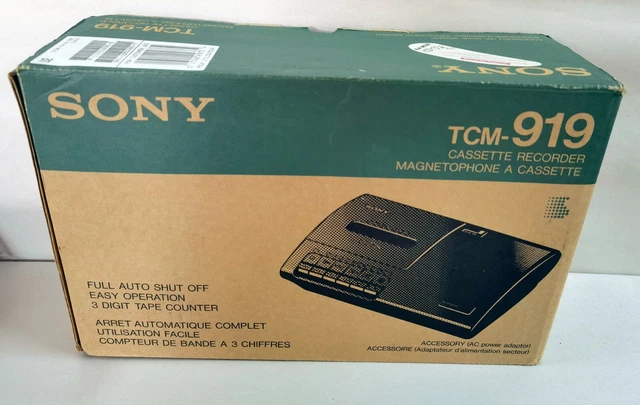 Sony Cassette-Corder Recorder TCM-919 Tape Player