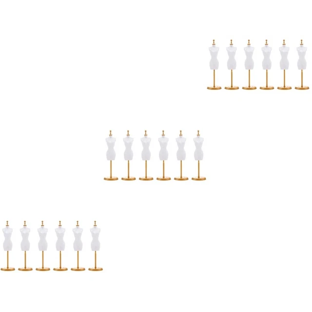 3x Mini-Mannequin-Ständernkleid-SchaufensterMini-Mannequin-Ständer Mikro-Landsch