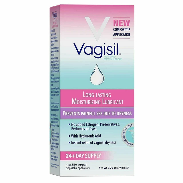 Aplicadores desechables internos lubricantes personales Vagisil prohidrato paquete de 3 quilates de 8 quilates