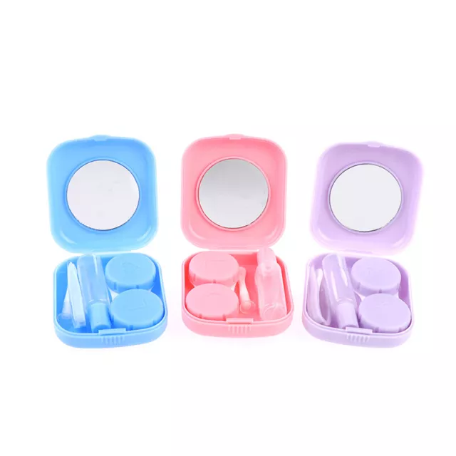 Travel Kit Pocket Mini Contact Lens Case Travel Kit Easy Carry Mirror Lenses -wf