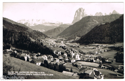 1 CARTOLINA VAL GARDENA ORTISEI GRUPPO SELLA ALTO ADIGE SÜDTIROL VIAGGIATA 1938 