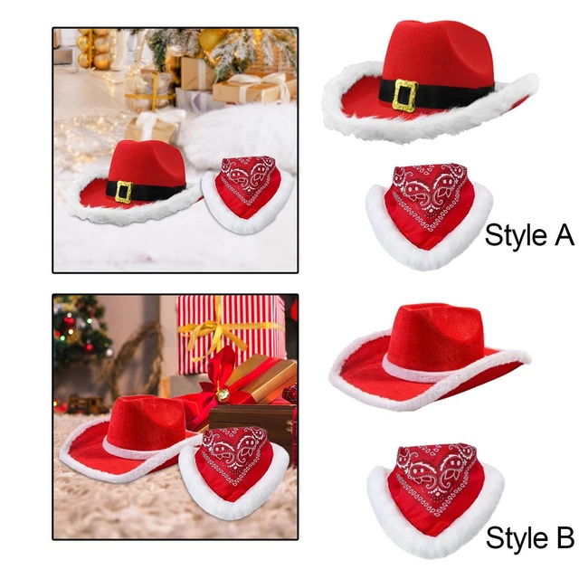 CHRISTMAS COWBOY HAT Jazz Top Hat Personality Soft Comfortable with