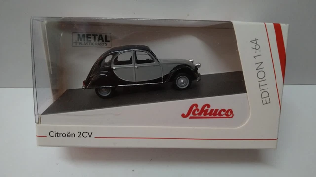 Miniature Schuco Citroën 2CV Charleston échelle 1/64 - Modèle Détaillé Gris Et Noir Pour Collectionneurs