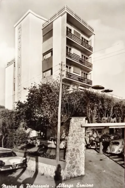 Cartolina - Marina di Pietrasanta ( Lucca ) - Albergo Ermione - 1959