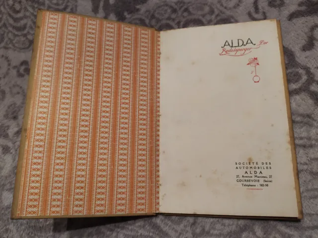 Rare Marque Automobile Alda - Poesie Redelsperger - Livret Auto Pub - Collection