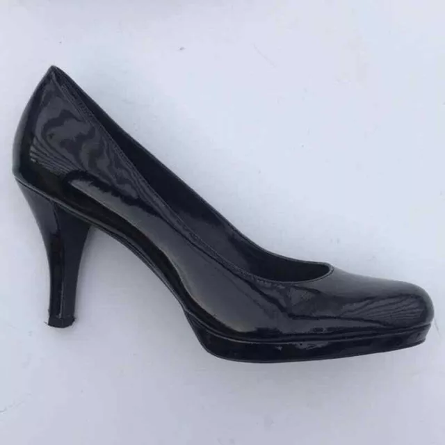 Franco Sarto Women's Orlina Black Patent Leather Platform Pump Size 9 2