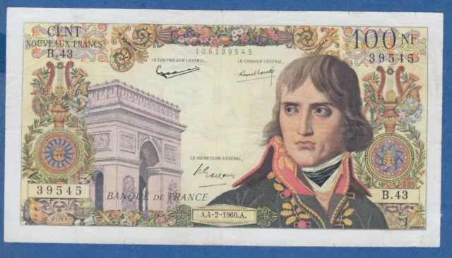 Très Joli Billet De 100 Nf Bonaparte Du 4/2/1960 Ttb+