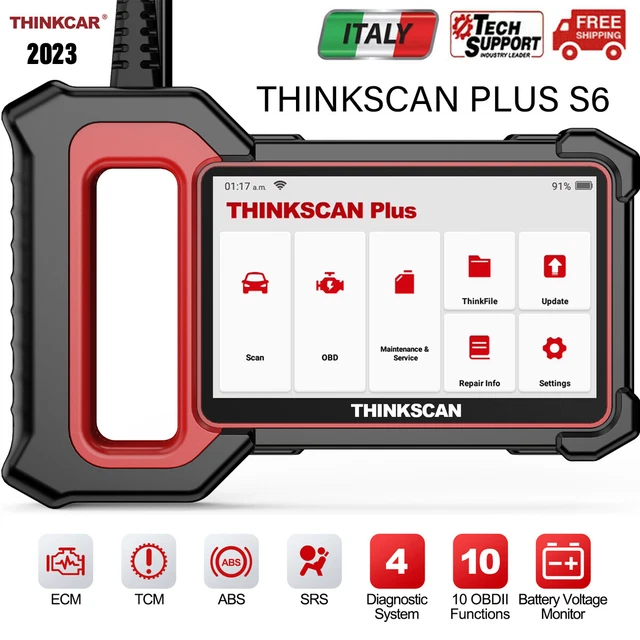 THINKSCAN PLUS S6 Auto Scanner diagnostico OBD2 Strumento diagnostico ABS SRS