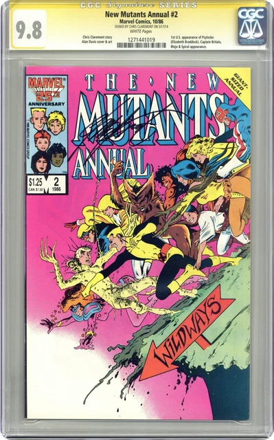 New Mutants Annual #2 CGC 9.8 SS Claremont 1986 1271441019 1st US app. Psylocke