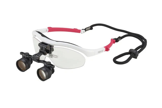 NEITZ BLS-3 Galilean loupes 3.0x + Neo Frame (White-pink) and NSI-X LED light