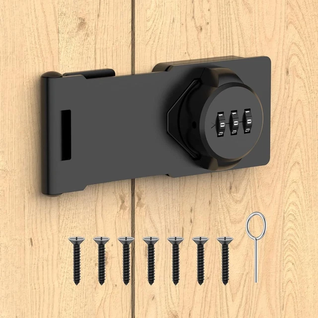 Mechanical Password Rotary Hasp Locks Door Security Slide Latch Lock for Small