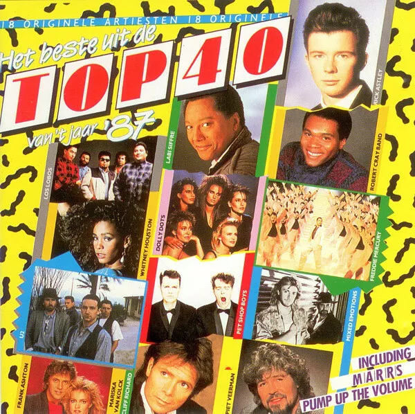 HET BESTE UIT DE TOP 40 van 't jaar 1987 18TR CD Marrs / U2 / Pet shop boys