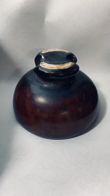 Vintage Large Brown Porcelain/Ceramic High Voltage Power Line Insulator PG&E 8”